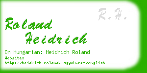 roland heidrich business card